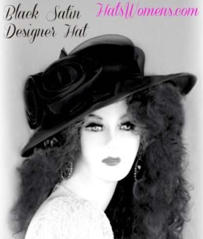 Kentucky Derby Hats, Satin Wedding Bridal Formal Hat, Hats For Horse Races, Couture Dress Hat NYFashionHats, Church Hats For Women, Donna - Image 3