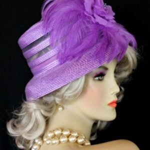 Purple Formal Occasion Women's Designer Hat, Kentucky Derby Hats Kc4